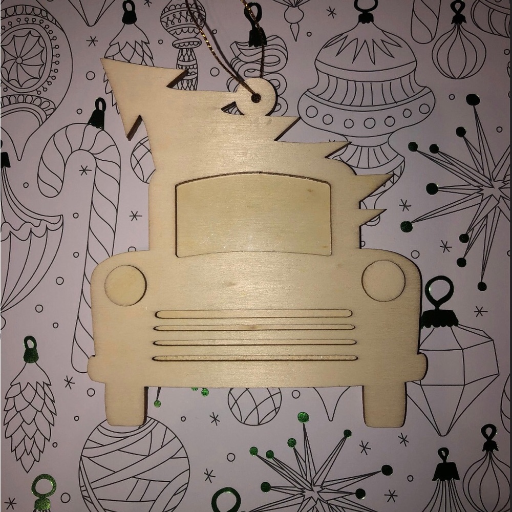 Wooden Truck picture frame ornament
